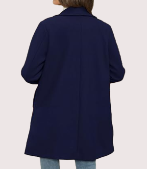 Palm Knit Single-Breasted Wool Coat