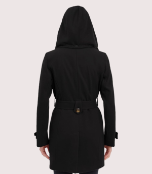 Women's Black Wool Trench Coat