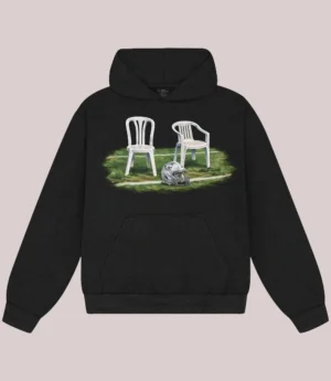Men And Women Super Tazón Chairs Bad Bunny Black Pullover Fleece Hoodie