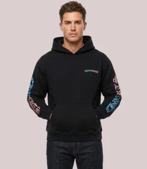 Unisex Chrome Hearts 4th Of July Pullover Black Fleece Hoodie