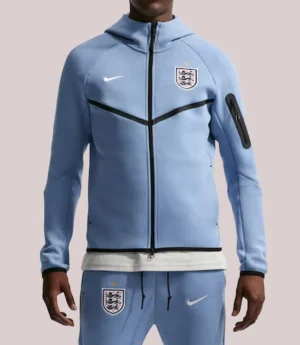 2026 England National Team Nike Windrunner Reglan Hoodie Blue