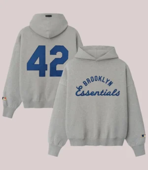 Essentials Fear of God Jackie Robinson Day Merch Hoodie Grey