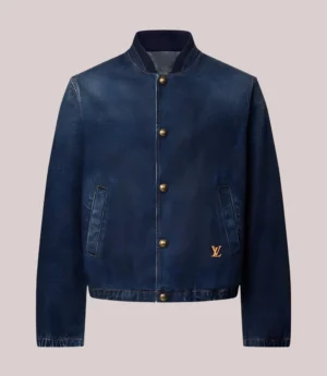 American Basketball Player LeBron James NBA Playoffs 2026 Louis Vuitton Denim Coach Jacket