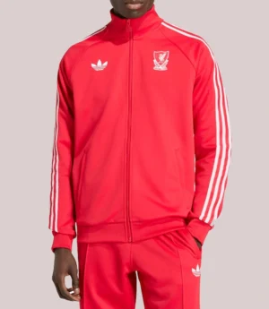 Unisex Adidas Originals Liverpool Culturewear Full-Zip Track Jacket Red
