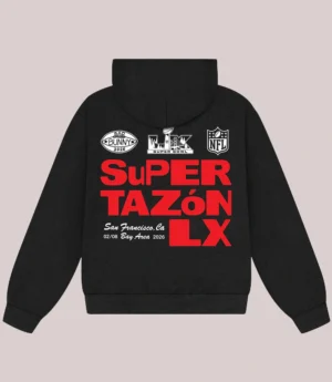 Bad Bunny x Super Tazón Chairs Black Hoodie