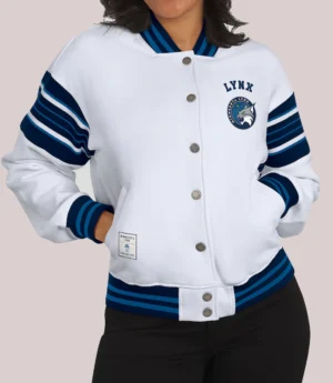 Minnesota Lynx WEAR by Erin Andrews Fleece Sweatshirt Jacket White