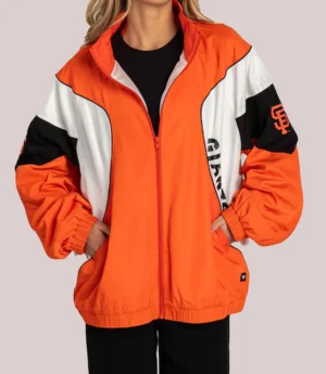 San Francisco Giants The Wild Collective Women's Full-Zip Track Jacket - Orange