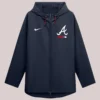 Nike Authentic Collection Atlanta Braves Raglan Therma-FIT Full-Zip Hooded Blue Jacket