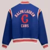 Cubs Polo Ralph Lauren Full-Snap Satin Jacket Blue