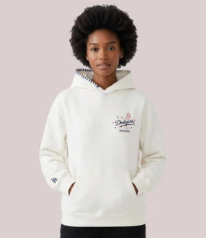 Buy Los Angeles Dodgers Madhappy Unisex Stars Heavyweight Fleece White Hoodie