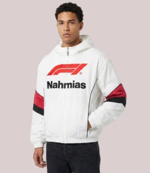 NAHMIAS x F1 Warm Up Full-Zip Hooded Racing Jacket White