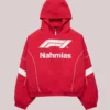 F1 NAHMIAS Warm Up Hooded Red Race Jacket