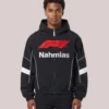 Shop F1 x NAHMIAS Warm Up Full-Zip Hooded Race Jacket Black For Unisex